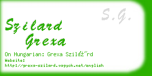 szilard grexa business card